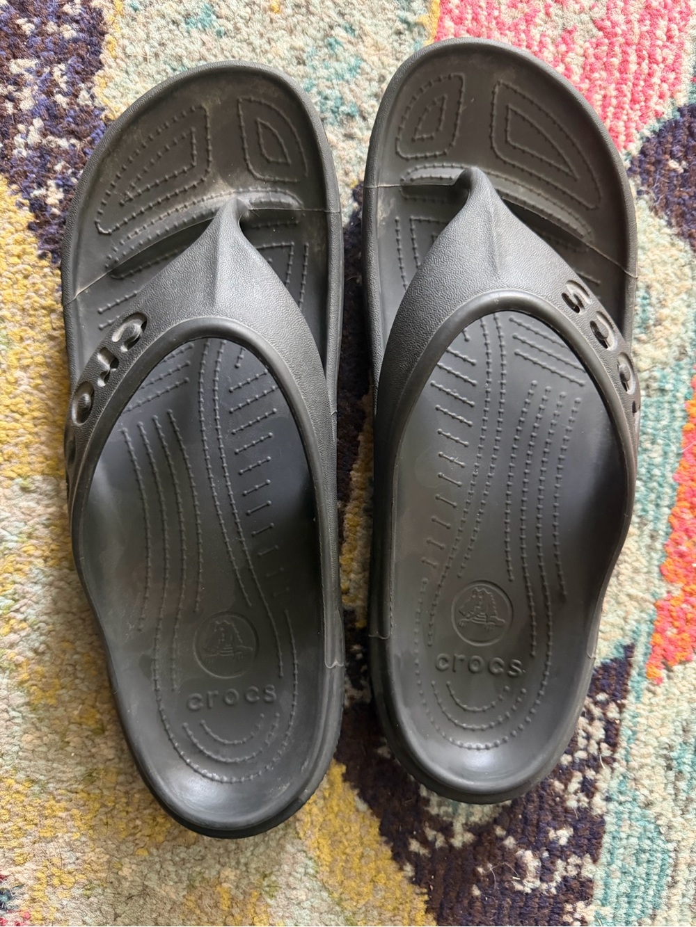 CROCS 11 Men's black Foam Slide Sandals